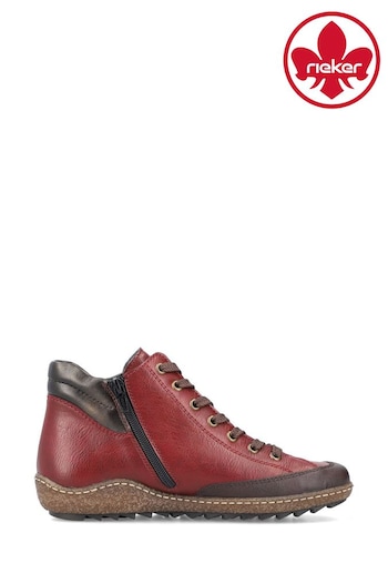 Rieker Womens Red Zipper Boots (640252) | £77