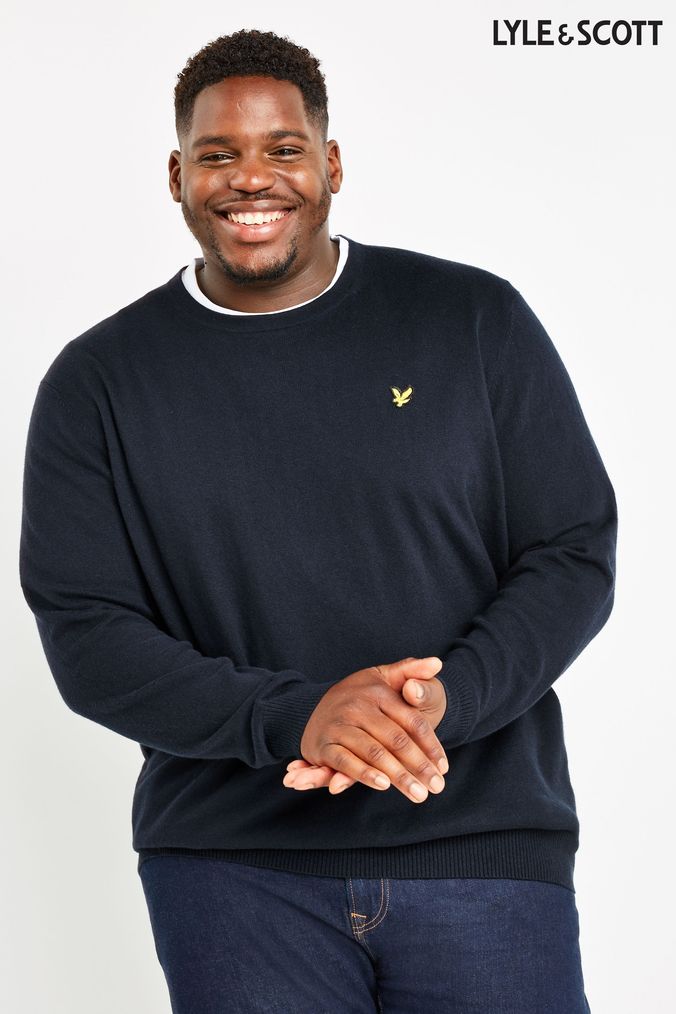 Buy Men s Lyle Scott Blue Jumpers Crew Neck Knitwear Online Fmed eduShops