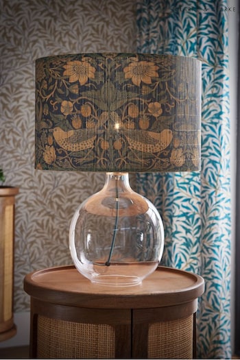Clarke and Clarke Clear/Blue Strawberry Thief Table Lamp (640402) | £75