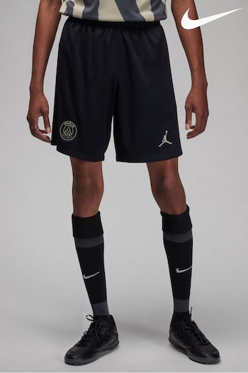 Nike Black PSG Stadium Third Football Shorts (640505) | £40