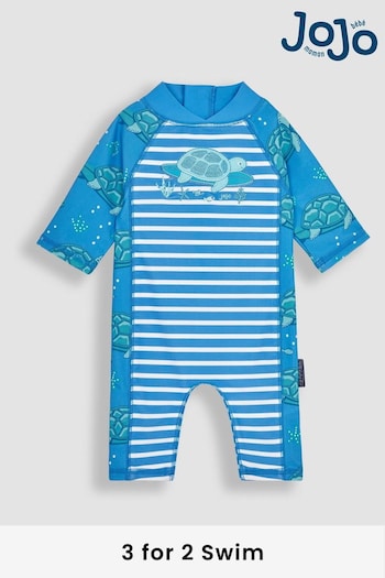 JoJo Maman Bébé Aqua Blue UPF 50 1-Piece Sun Protection Suit (640523) | £19