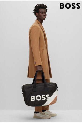 BOSS Grey Black Catch Holdall Travel Bag (640646) | £229