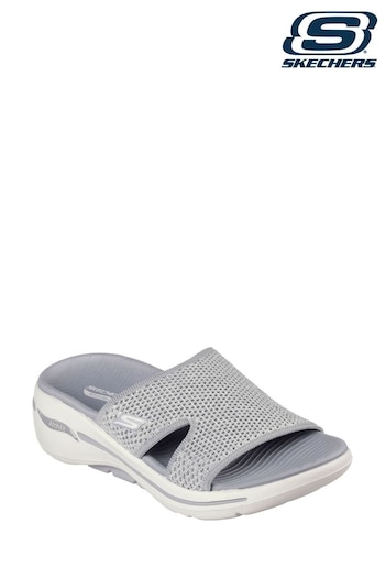 Skechers Grey Go Walk Arch Fit Choo Sandals (640810) | £59