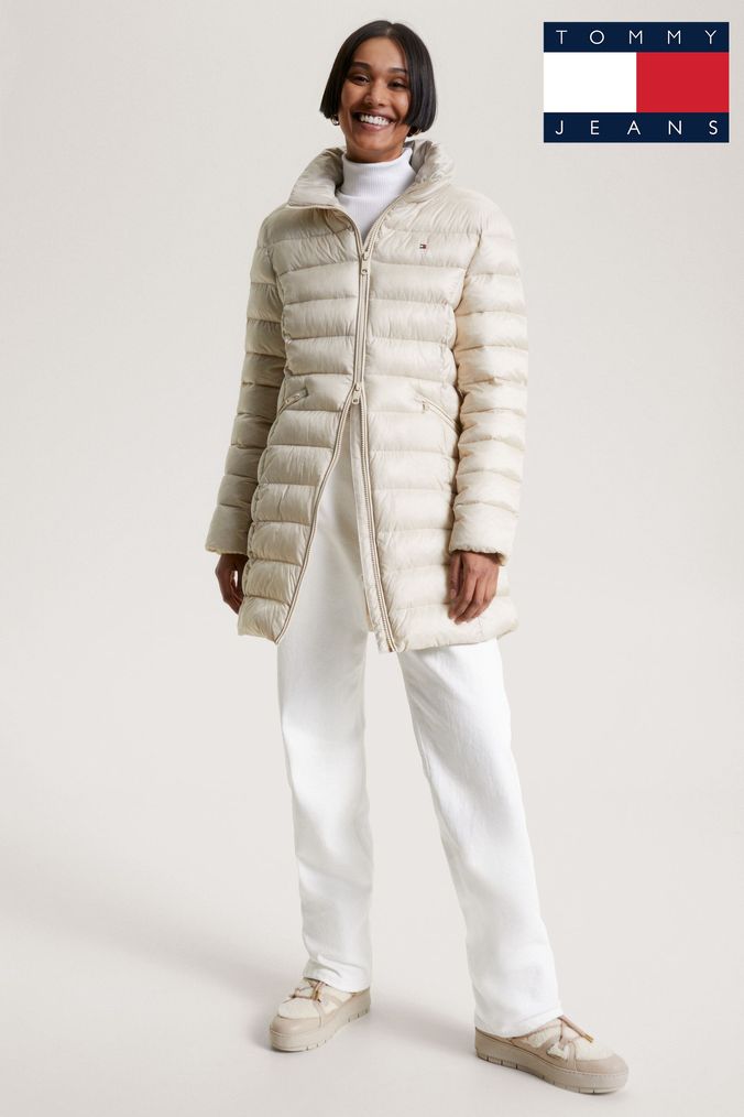 Tommy hilfiger shop cream coat