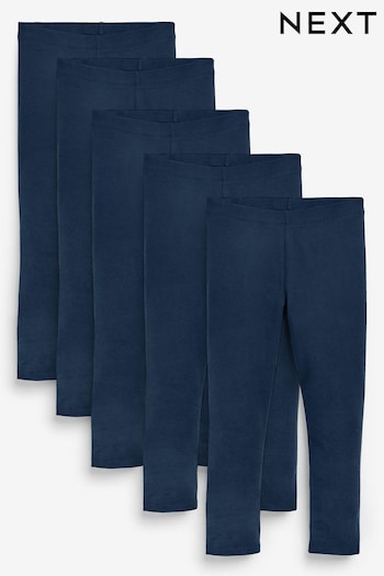 Navy Blue Little Leggings 5 Pack (3-16yrs) (641024) | £18 - £27