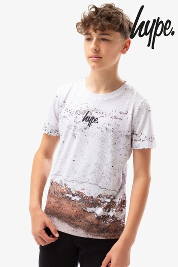 Hype. Boys Ripped Stone White T-Shirt (641224) | £18