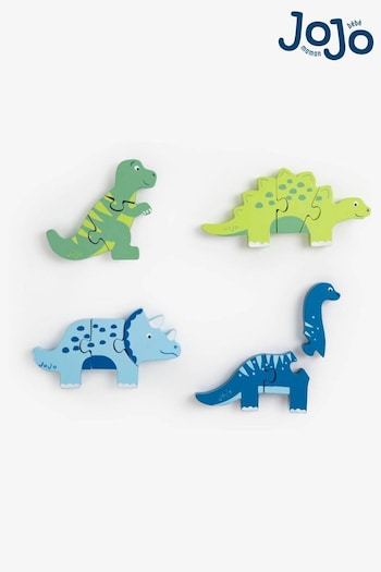 JoJo Maman Bébé Wooden Dinosaur Puzzle Set (641283) | £14