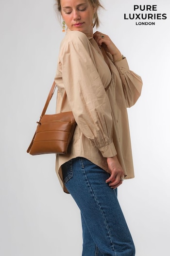 Pure Luxuries London Finola Nappa Leather Cross-Body Bag (641330) | £59