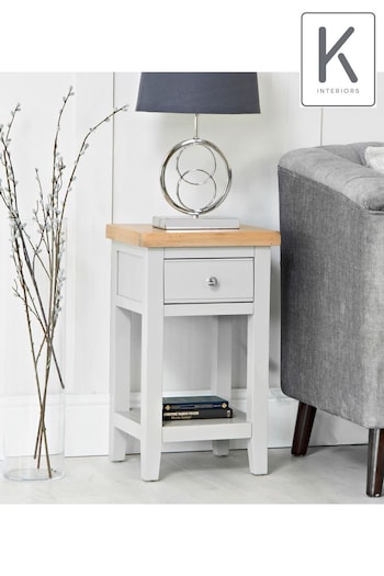 K Interiors Grey Oak Windsor Lamp Table (641348) | £180