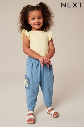Blue Crochet Pocket vented Trousers (3mths-7yrs) (641686) | £13 - £15