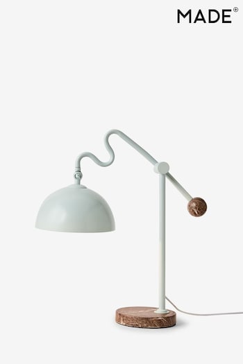 MADE.COM Light Blue/Marble Avery Table Lamp (642307) | £89