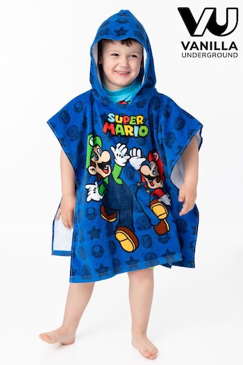 Vanilla Underground Blue Super Mario Character Towel Poncho (642363) | £20
