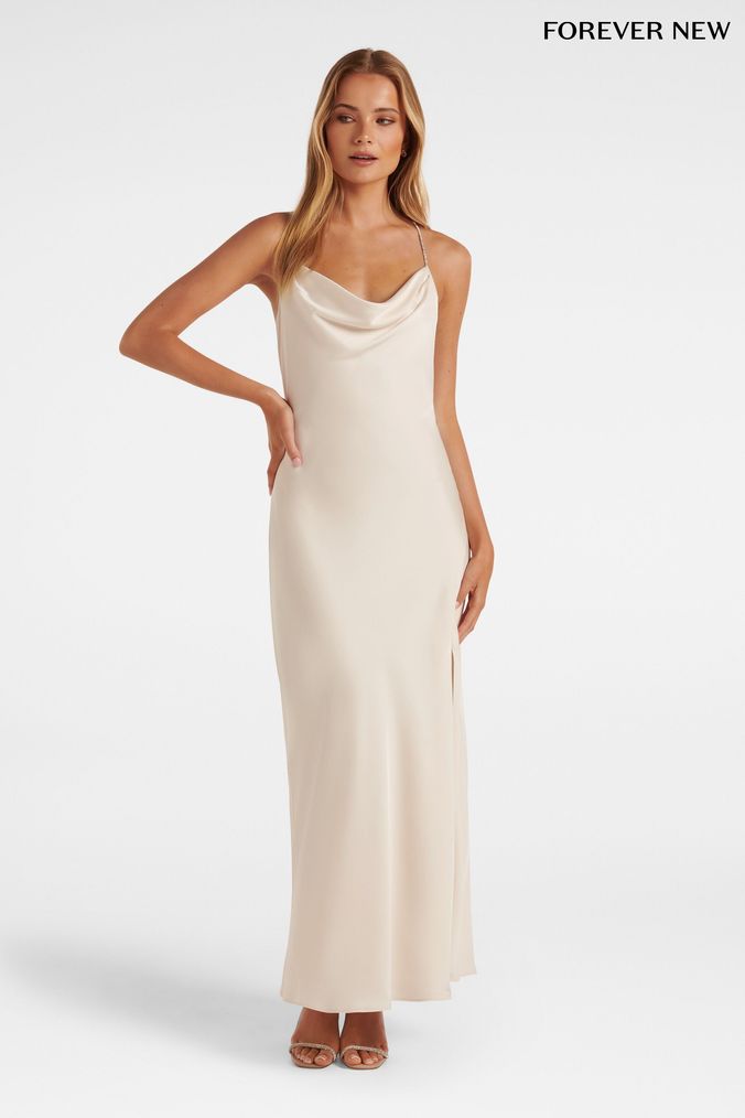 Lipsy white deals cowl neck dress