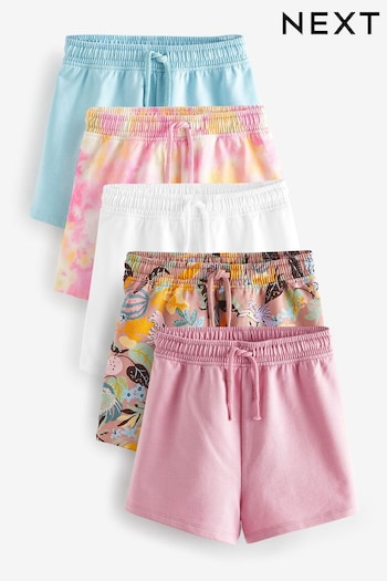 Multi White/Blue/Pink/Tie Dye/Tropical 5 Pack Shorts (3-16yrs) (642736) | £20 - £30