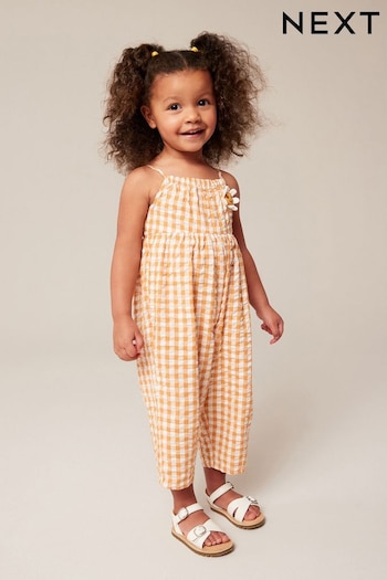 Orange Gingham Loose Playsuit (3mths-7yrs) (642834) | £16 - £18