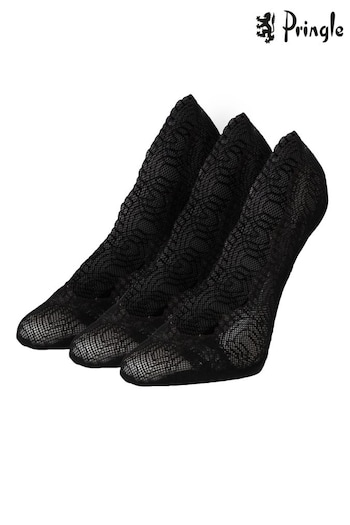 Pringle Black Lace No Show Liners Socks (642942) | £14