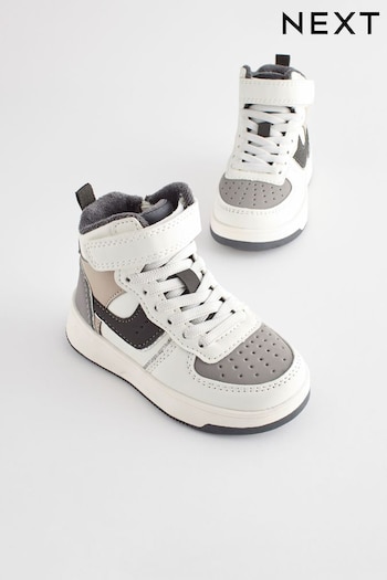White/Black High Top Trainers (643004) | £25 - £27