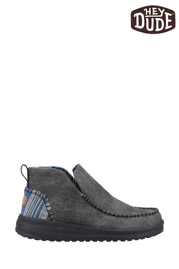 HEYDUDE Denny Heavy Canvas Black Boots outdry (643146) | £70