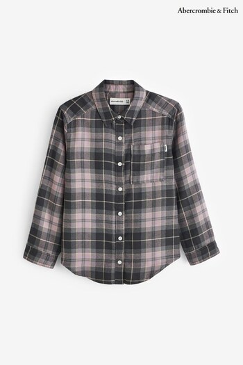 Abercrombie & Fitch Long Sleeve Checked Plaid Nude Shirt (643863) | £29