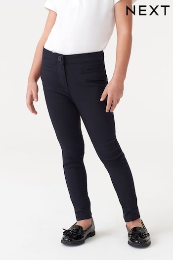Navy Blue School Skinny Stretch Elevated Trousers (3-16yrs) (643958) | £8 - £13