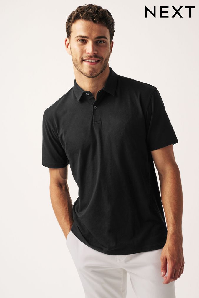 Mens Black Polo Shirt Next UK