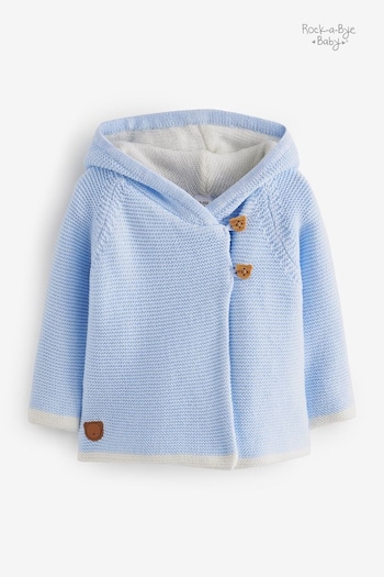 Rock-A-Bye Baby Boutique Cotton Knitted Hooded Jacket (644186) | £22