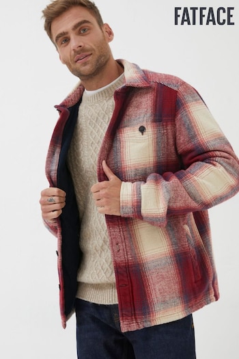 Fat Face Red Boulby Check Overshirt (644569) | £89