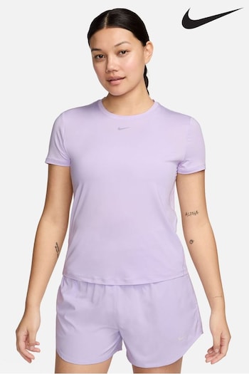 Nike Lilac/Ecru One Classic Dri-FIT Short-Sleeve Fitness T-Shirt (644572) | £33