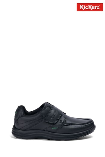 Kickers Junior Vegan Reasan Strap Black Shoes (644752) | £55