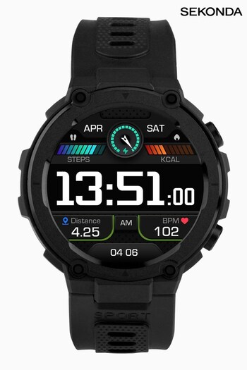Sekonda Alpine Black Plastic Strap Smart Watch (644877) | £100