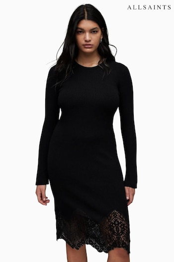 AllSaints Black Milly Dress (644879) | £199