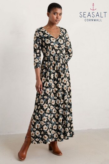 Seasalt Cornwall Dark Black Tall Maggie Maxi Dress (644886) | £76