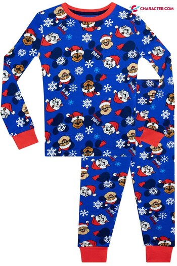 Character Blue Paw Patrol Christmas Snuggle Fit Pyjamas (644949) | £19