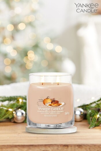 Yankee Candle Brown Signature Medium Jar Pumpkin Maple Crème Caramel Scented Candle (644950) | £25