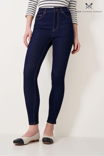 Crew Clothing Company Blue  Cotton Skinny Jeans (644981) | £59