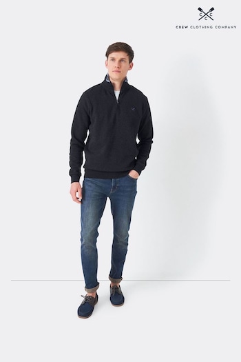 Crew Clothing Company Black Cotton Classic Sweater (645168) | £65