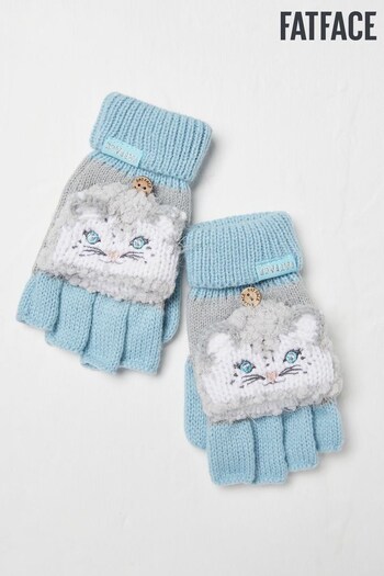 FatFace Grey Sadie Snow Leopard Print Gloves (645288) | £12.50