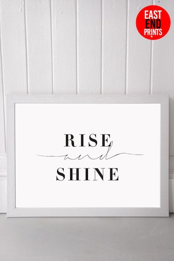 White Rise And Shine by Honeymoon Hotel Framed Print (645406) | £47 - £132