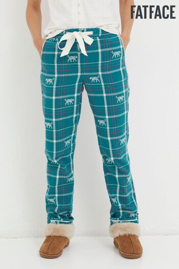 FatFace Green Eva Snow Leopard Pyjama Trousers (645549) | £34.50