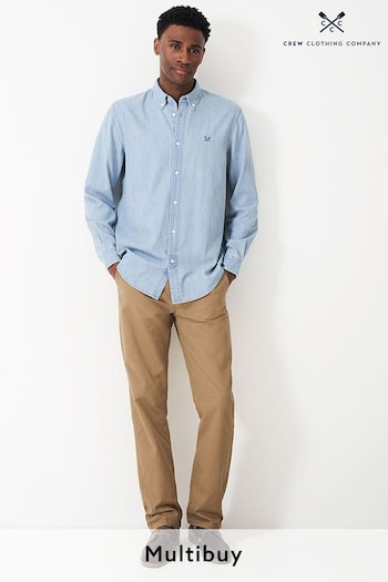 Crew Clothing Company Light Blue Cotton Shirt (645601) | £65