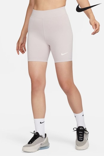 Nike Pale Pink Classic High Waisted 8" Cycling Shorts leg (645784) | £28