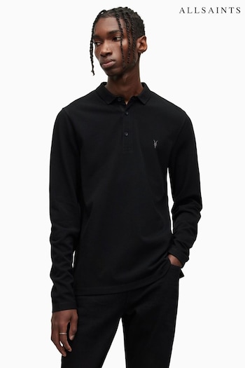 AllSaints Black Reform Polo Shirt (645982) | £75