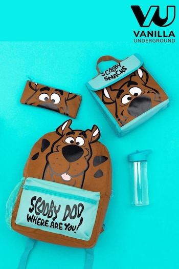 Vanilla Underground Brown Scooby Doo Unisex Kids 4 Piece Backpack Set (646326) | £33