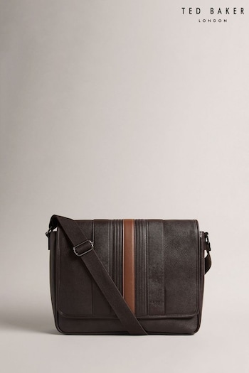Ted Baker Brown Evelake Striped PU Messenger Bag (646350) | £90