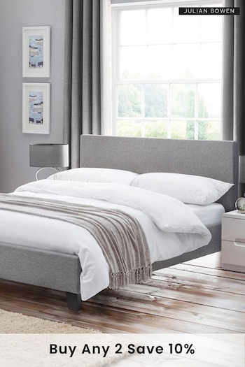 Julian Bowen Grey Rialto Upholstered Linen Bed (646582) | £230 - £250
