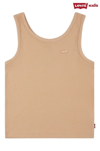 Levi's® Orange Ribbed Logo Tank Top Vest (646605) | £16 - £18