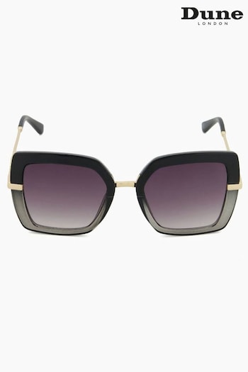 Dune London Ginjer Oversized Square Glam Black Sunglasses (646669) | £40