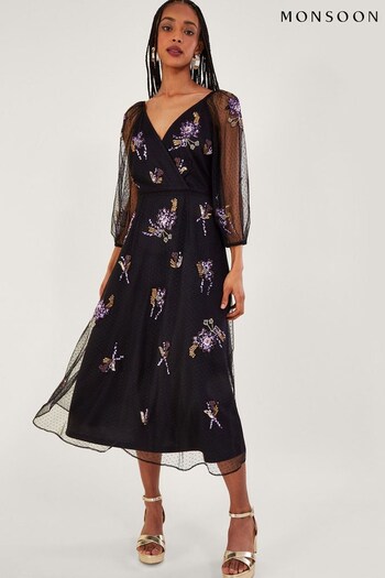 Monsoon Eloise Embellished Tea Dress (647019) | £150