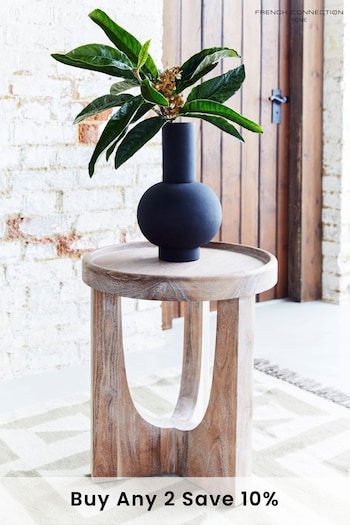 French Connection Natural Mango Wood Gora Side Table (647366) | £175