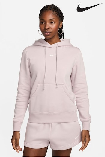 Nike Pale Pink Sportswear Phoenix Fleece Pullover Hoodie (647634) | £60